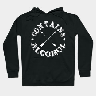 funny drinking logo contains alcohol Hoodie